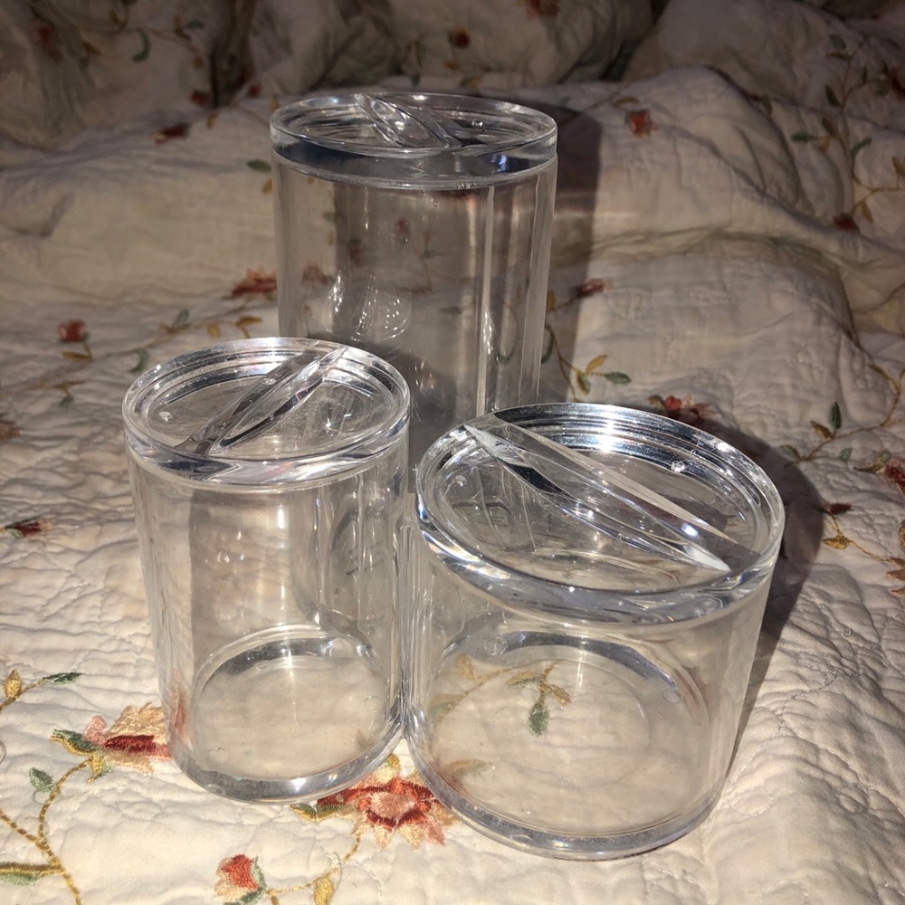 3 piece container attached set with lids multi use